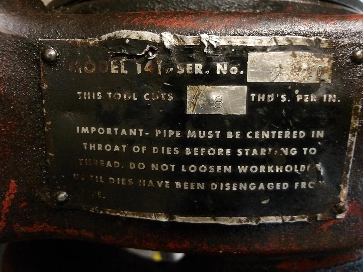 Used RIDGID 2-1/2" - 4" PIPE THREADER, JAM PROOF, #94143G USED