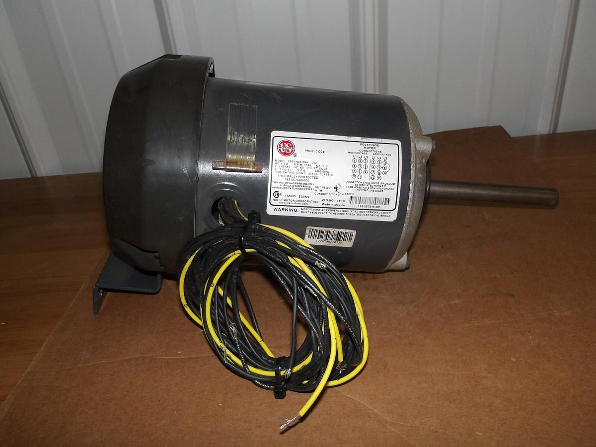 Used US POLYPHASE 1/3 HP MOTOR, 230/460 V, 1140 RPM, #117215G NEW