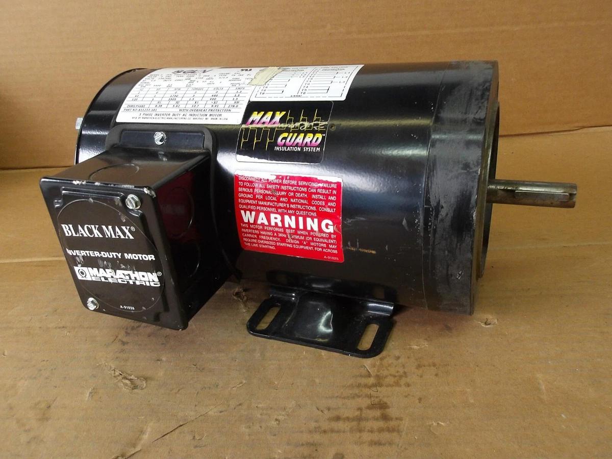 Used GL&V 1 HP MAXGUARD MOTOR, FR 56C, 1750/3505 RPM, 460-230 V, #11141006G NEW