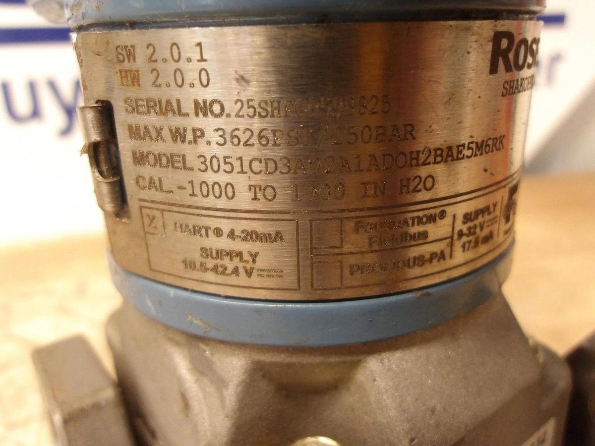Used ROSEMOUNT 3051 PRESSURE TRANSMITTER, #430846G USED