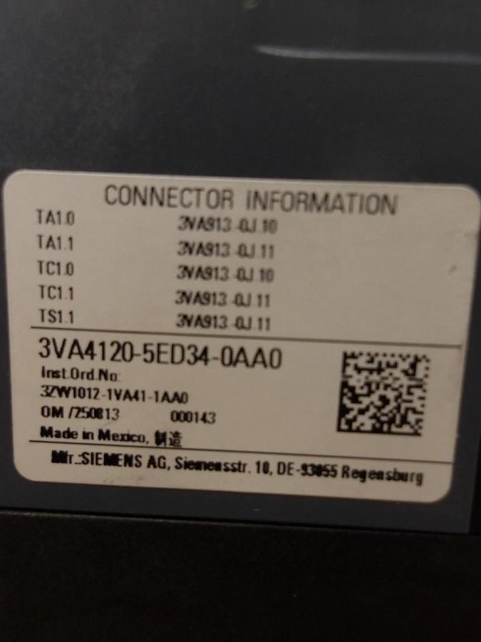 Used SIEMENS 20 AMP BREAKER 600/347 V, #715116G USED