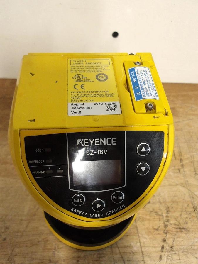 Used KEYENCE SV-16V LASER SCANNER, 24 V, #714250G PARTS ONLY