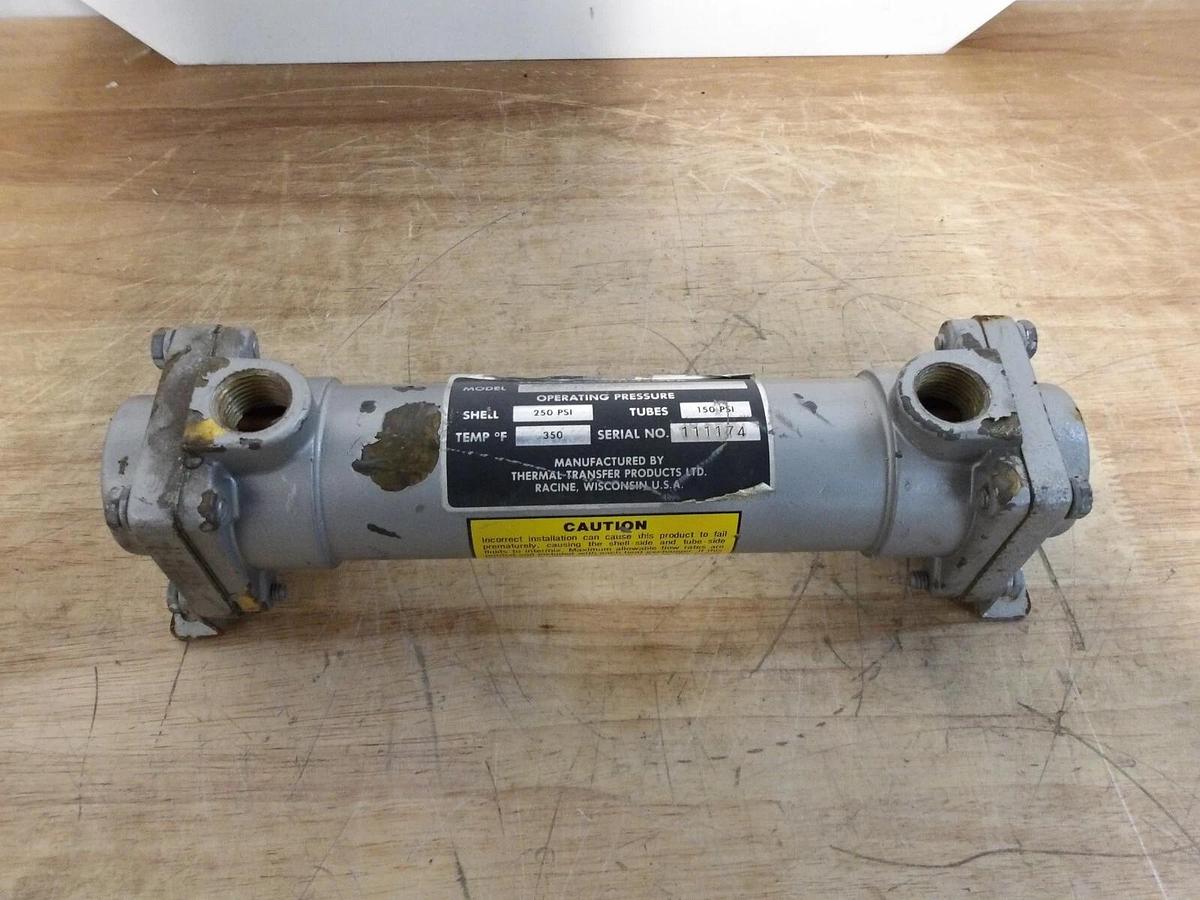 Used THERMAL TRANSFER B-401-A4-O HEAT EXCHANGER 1-1/4" X 1/2", #511130G NEW