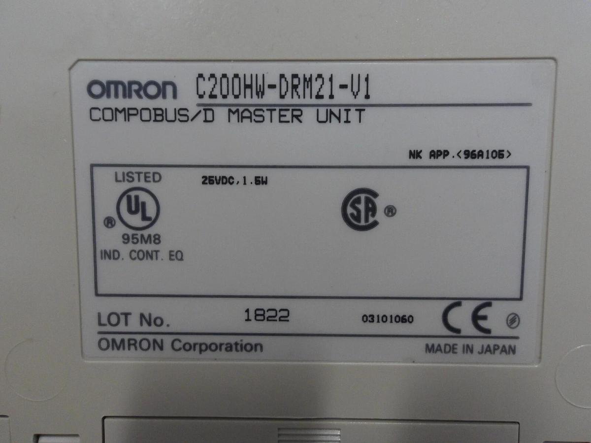 Used OMRON C200HW-DRM21-V1 COMPOBUS/D MASTER UNIT, #514119G NEW