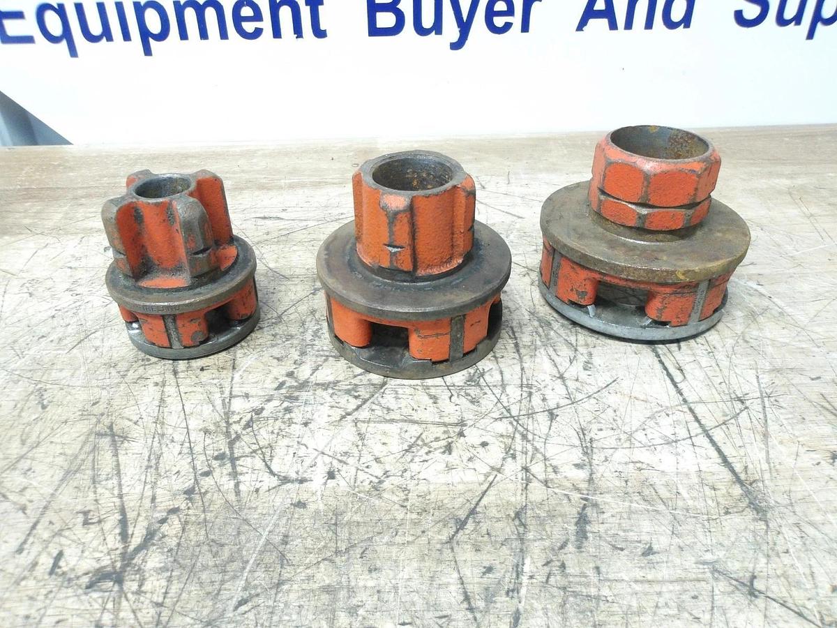 Used RIDGID PIPE DIES 1/2", 1", 1-1/4" (ASSORTED LOT OF 3) #3111225G USED