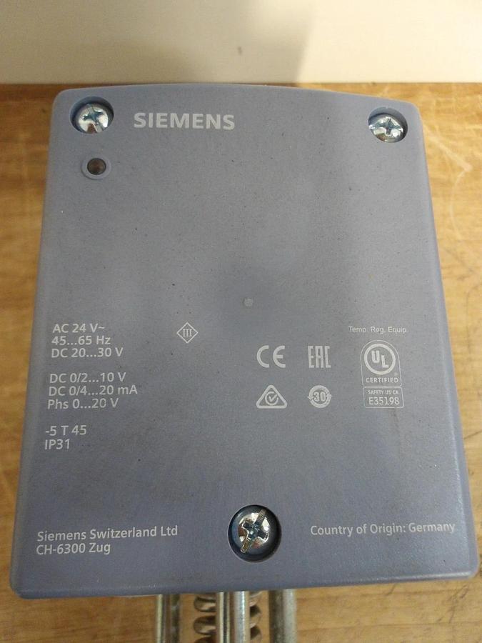 Used SIEMENS 3/4" MAGNETIC VALVE & ACTUATOR MVF461H20-5, #4151100G NEW