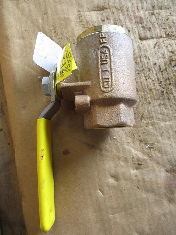 Used APOLLO 1" BRONZE BALL VALVE, #681136J NEW