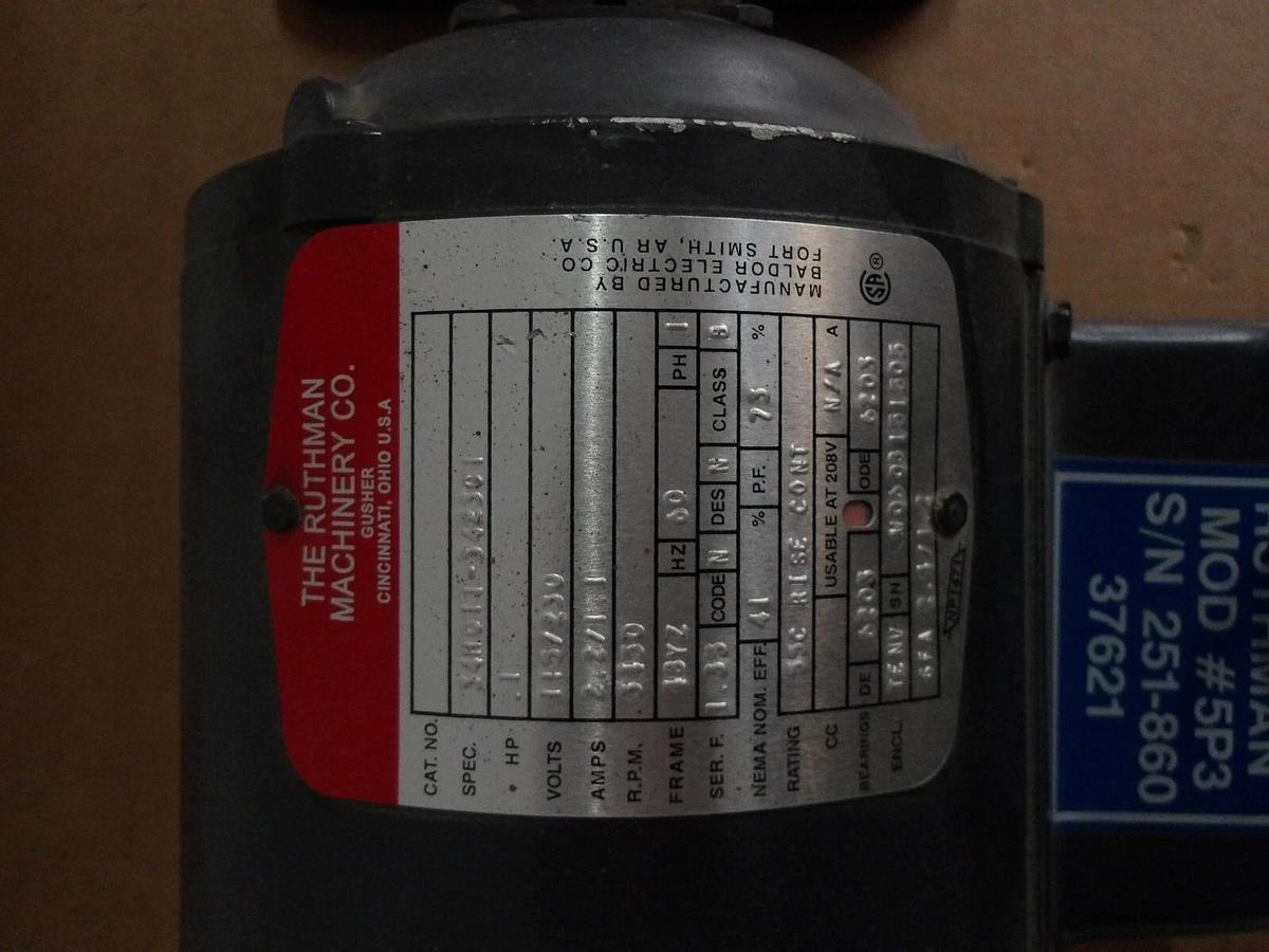 Used GUSHER PUMP 5P-4521-SHORT W/ .1 HP MOTOR, #1161018G NEW