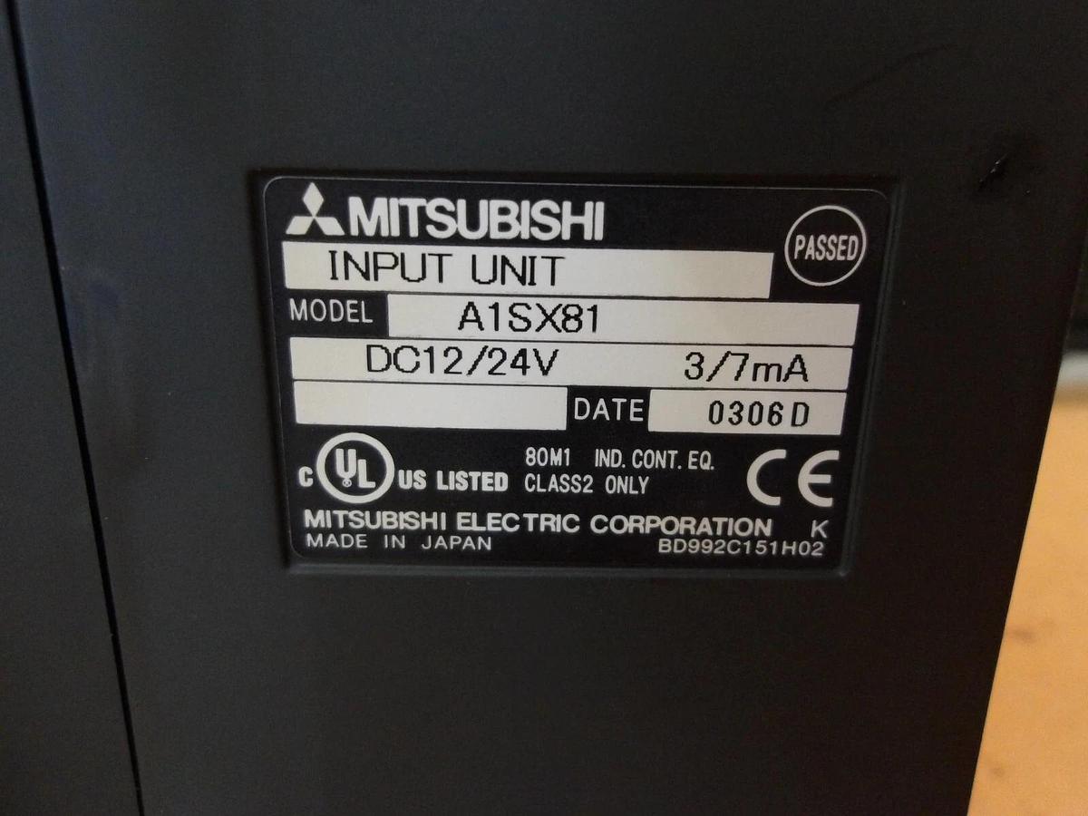 Used MITSUBISHI CPU A2SHCPU POWER SUPPLY, 7 CARDS, #44330G USED