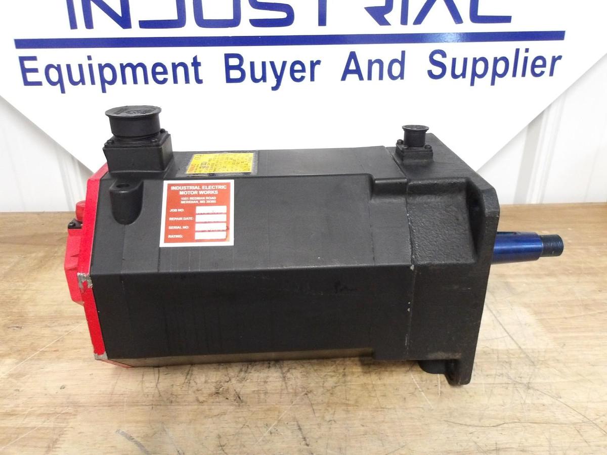 Used FANUC A06B-0247-B605 AC SERVO MOTOR, 3000 RPM, #617236G REMANUFACTURED