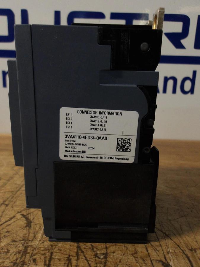 SIEMENS 100 AMP BREAKER 3VA4110-4ED34-0AA0, #123927G NIB