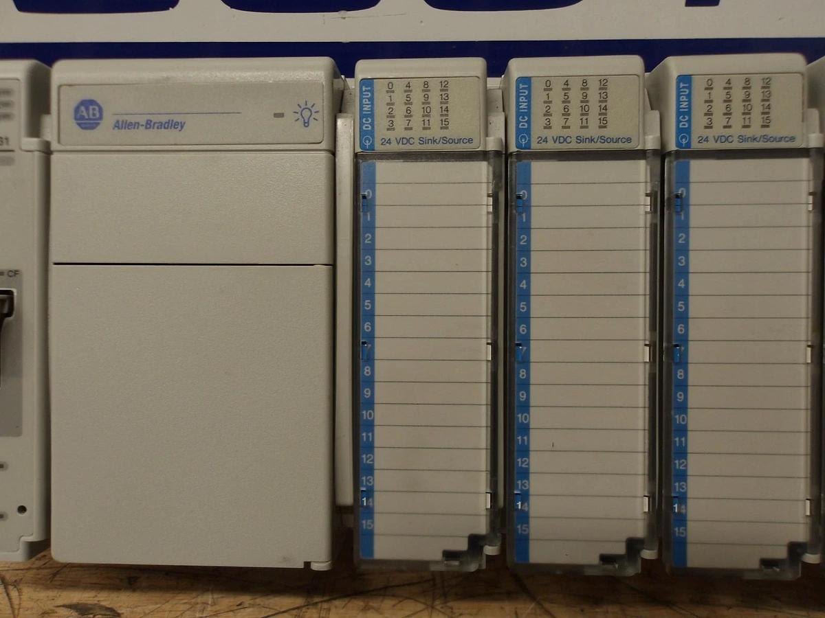 Used ALLEN BRADLEY COMPACT LOGIX L31 RACK & CARDS, #430348G USED