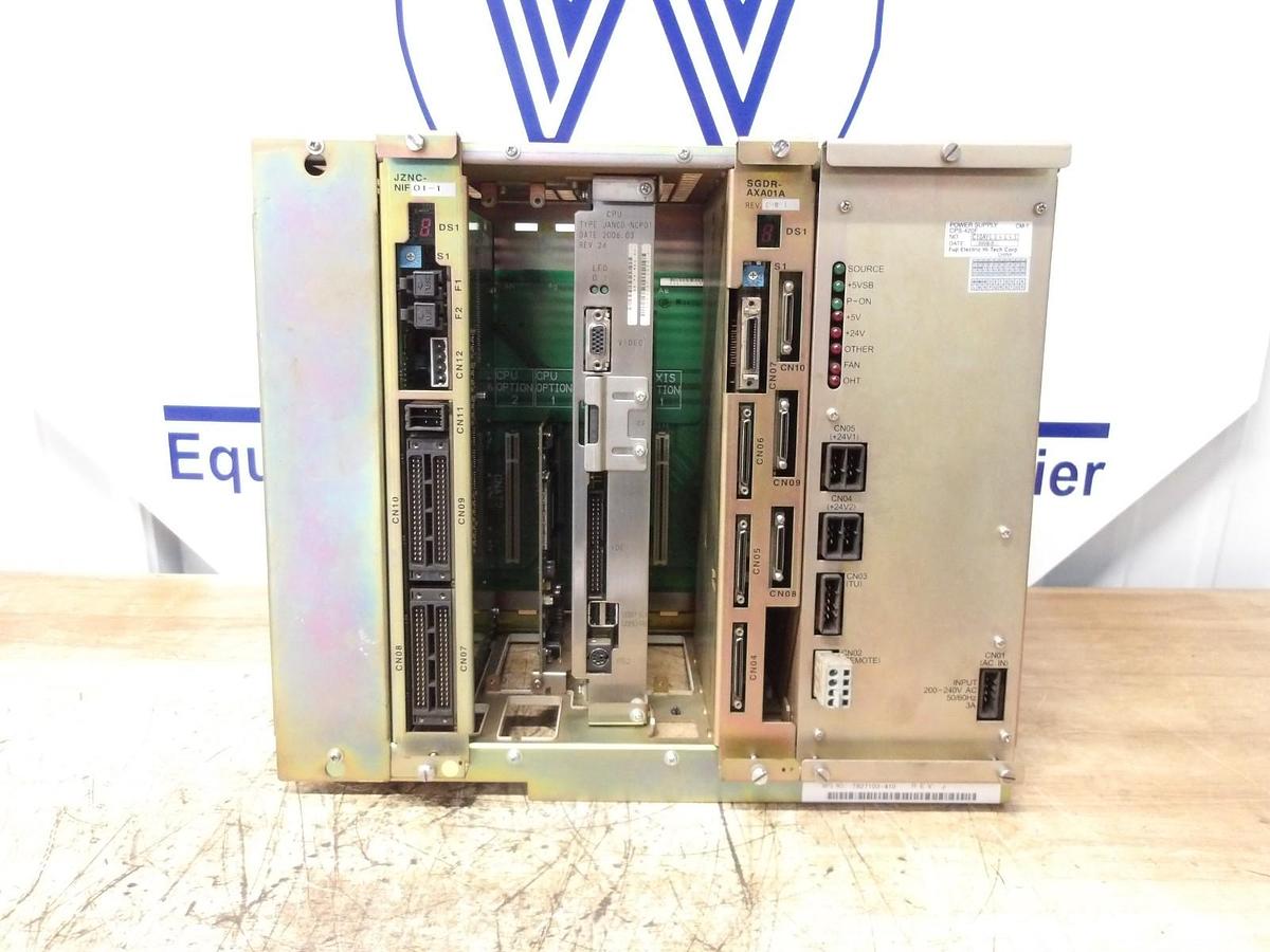 Used YASKAWA NX100 ROBOT RACK W/ 4 CARDS, CPS-420F, #1219156G USED