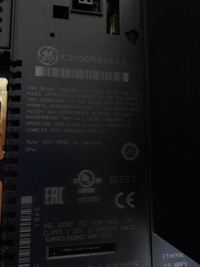 Used GE FANUC 1C200CPUE05LT CPU MODULE, #423123G NEW