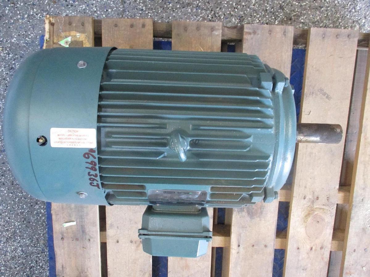 Used LEESON 30 25 HP MOTOR, FR 286T, 1770 1480 RPM, 208-230/460 190/380 V, #69936J