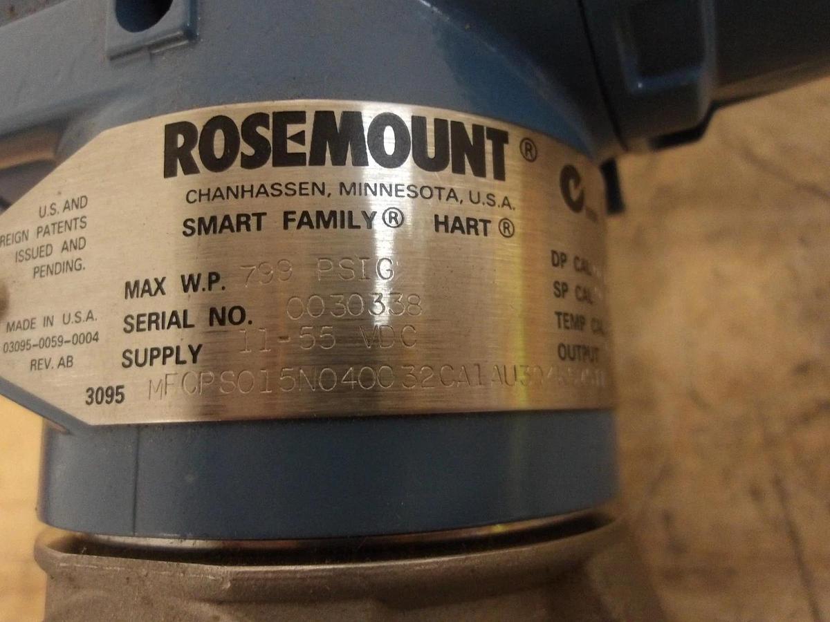 Used ROSEMOUNT 3095MFC ORIFICE FLOW METER 1-1/2", #828810G NEW