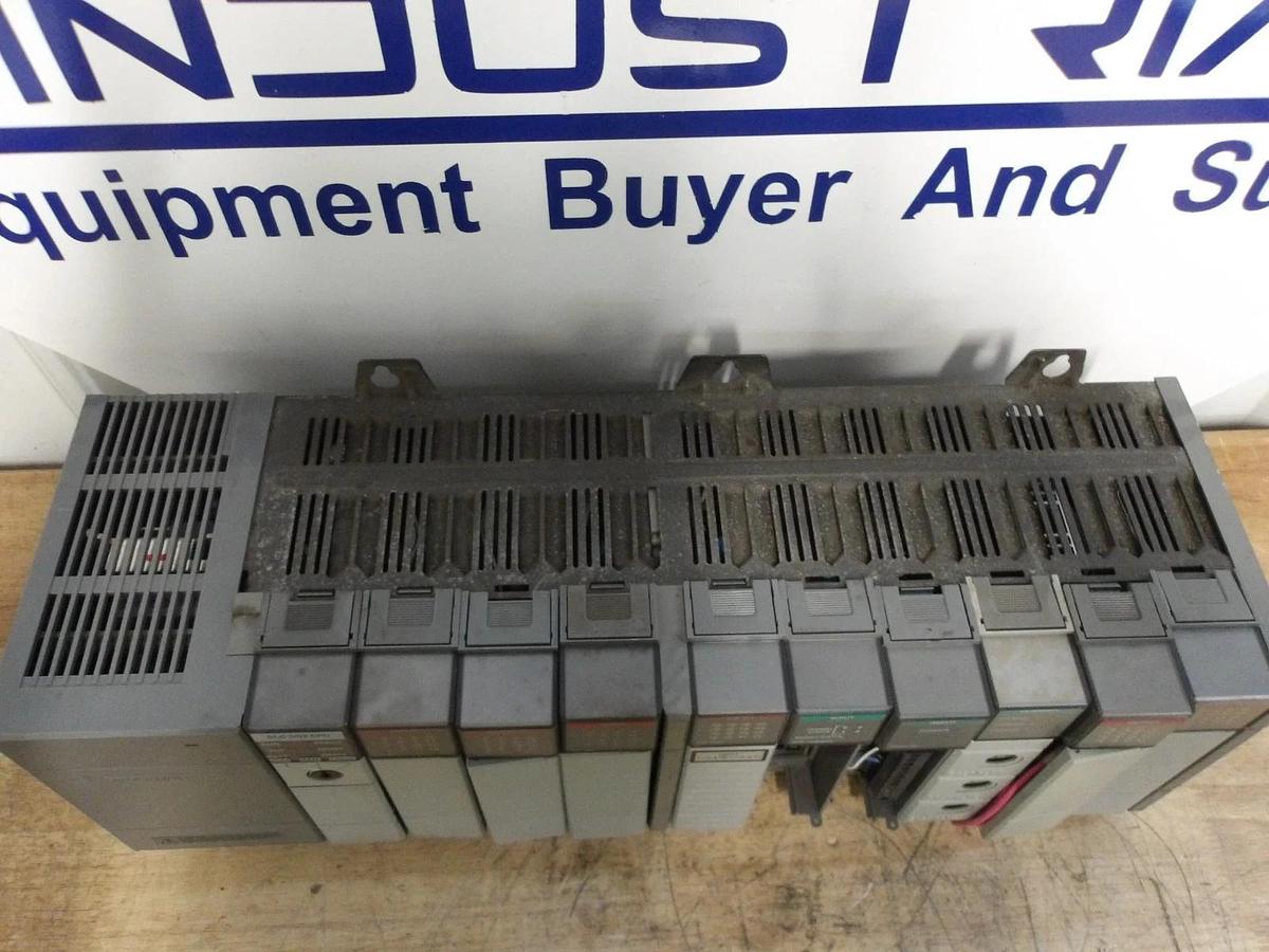Used ALLEN BRADLEY SLC500 10-SLOT RACK & CARDS #918211G USED