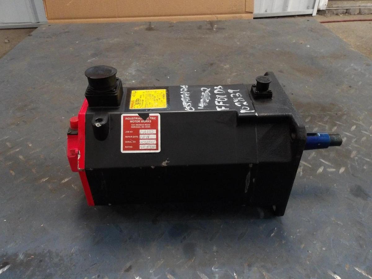Used FANUC A06B-0247-B605 AC SERVO MOTOR, 3000 RPM, #6171138G REMANUFACTURED