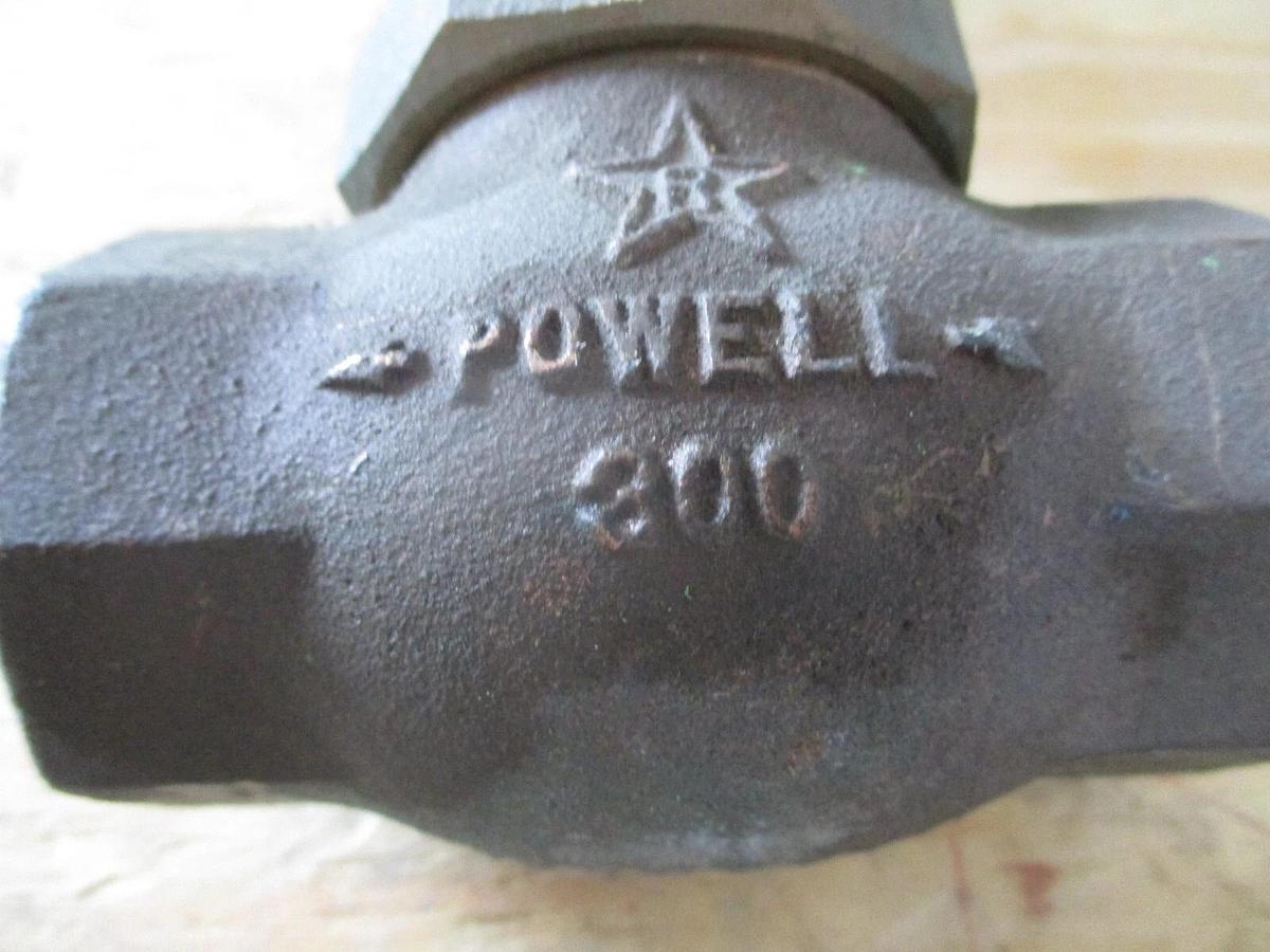 Used POWELL BRONZE 1" GLOBE VALVE, #117225J NEW