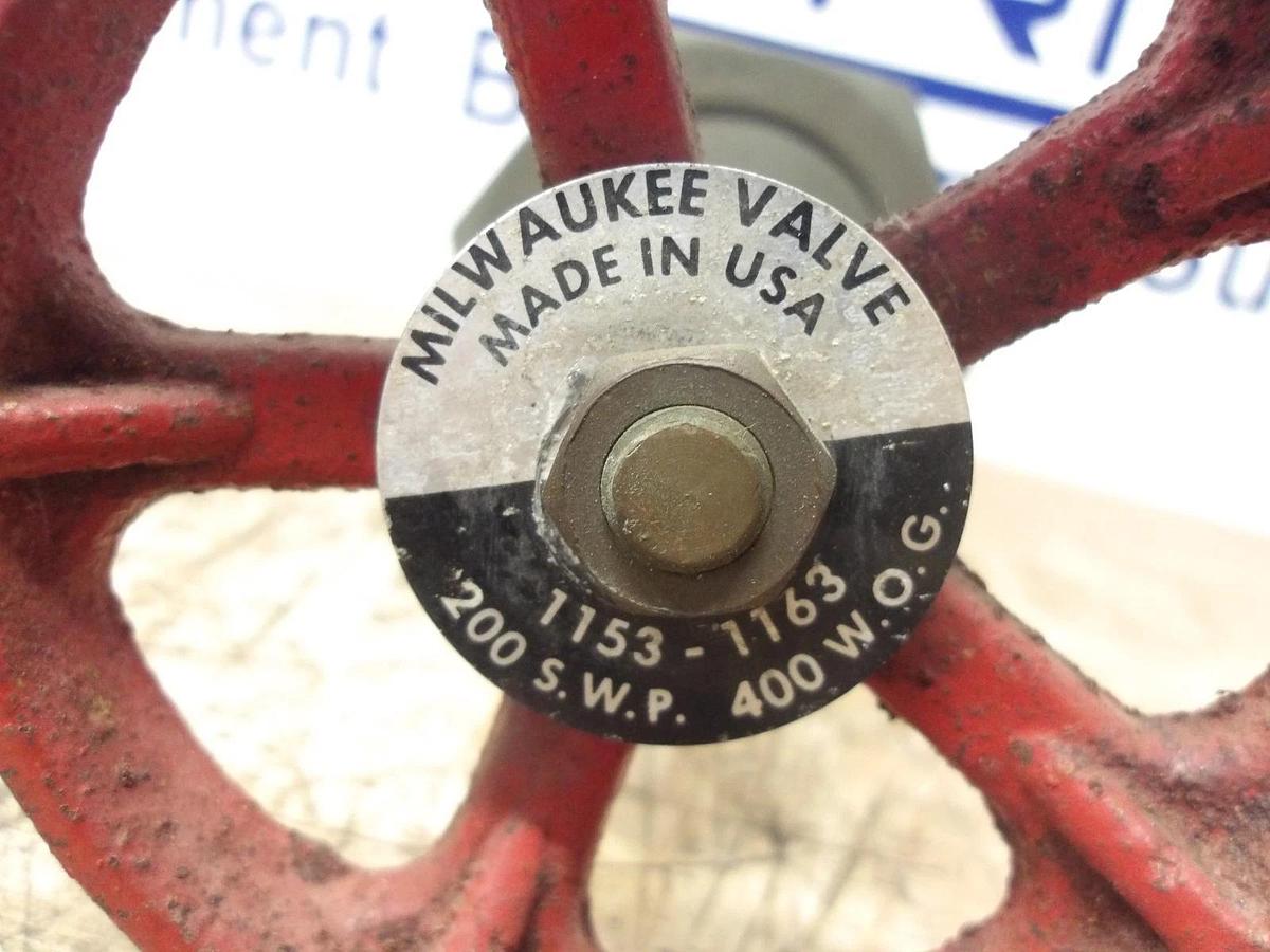 Used MILWAUKEE 2" BRASS GATE VALVE 1153-1163, #26223G NEW