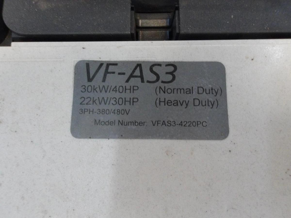 Used TOSHIBA VFAS3-4220PC DRIVE, 35 KVA, 30 HP, #7231151G PARTS ONLY