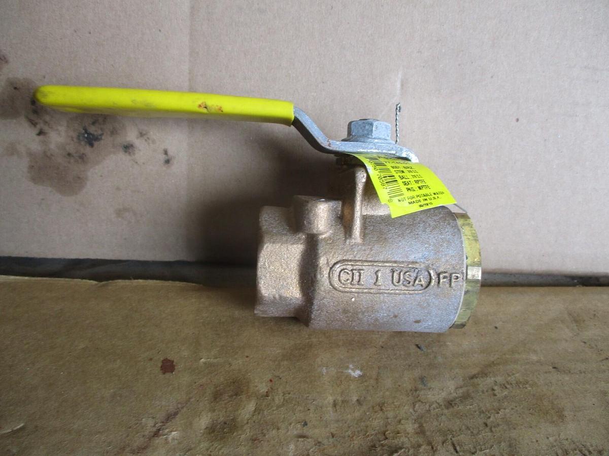 Used APOLLO 1" BRONZE BALL VALVE, #681136J NEW