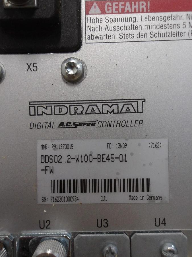 Used INDRAMAT DDS02.2-W100-BE45-01-FW DIGITAL AC SERVO DRIVE, #414115G NEW
