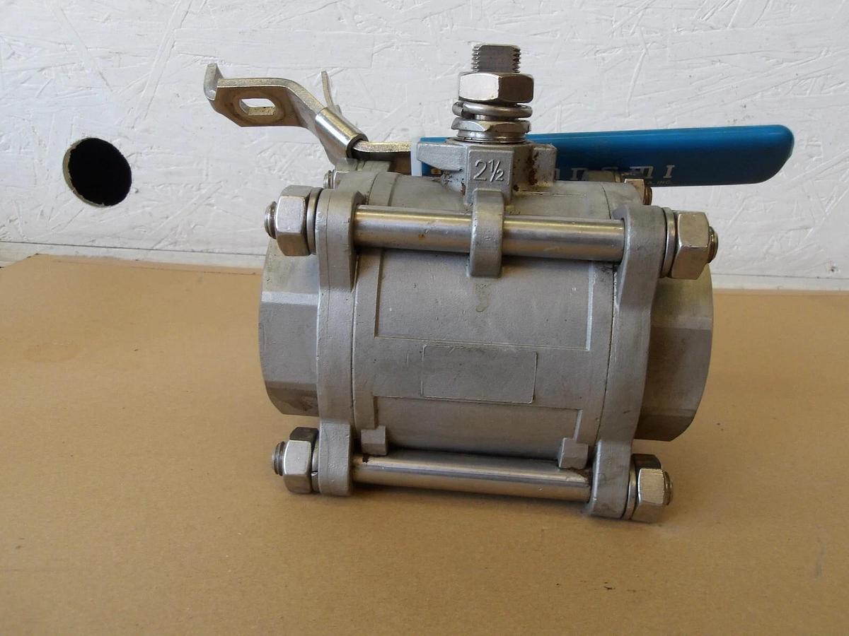 Used BONONI 2-1/2" S/S BALL VALVE, #671230G NEW