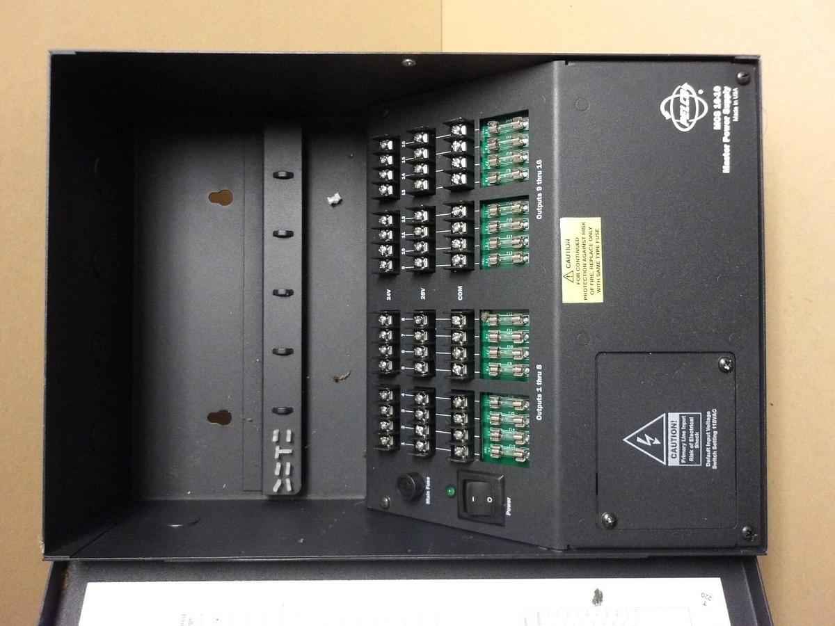 Used PELCO MCS16-10 MASTER POWER SUPPLY 120/240 V, #415327G NEW