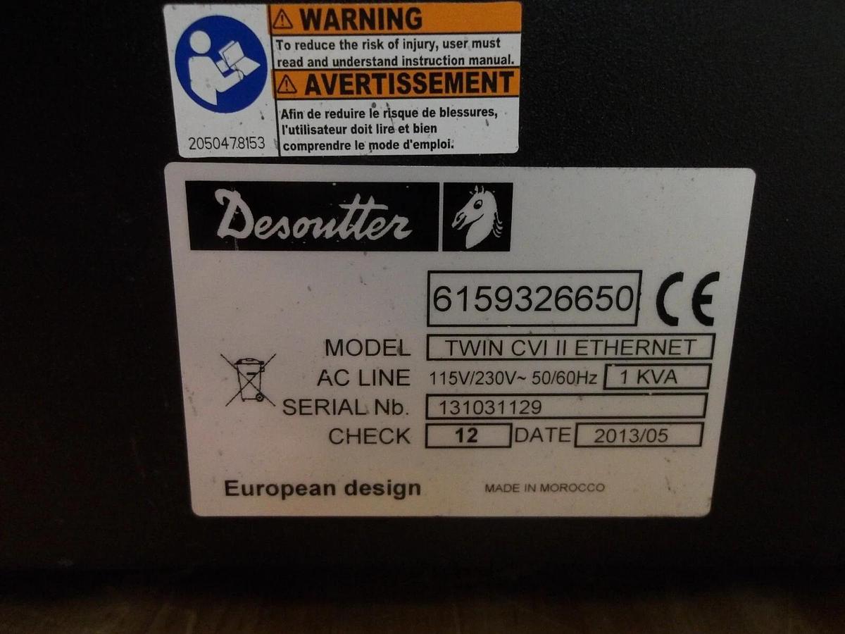 Used DESOUTTER 6159326650 TWIN CV1 II TOOL CONTROLLER, #2181030G NEW