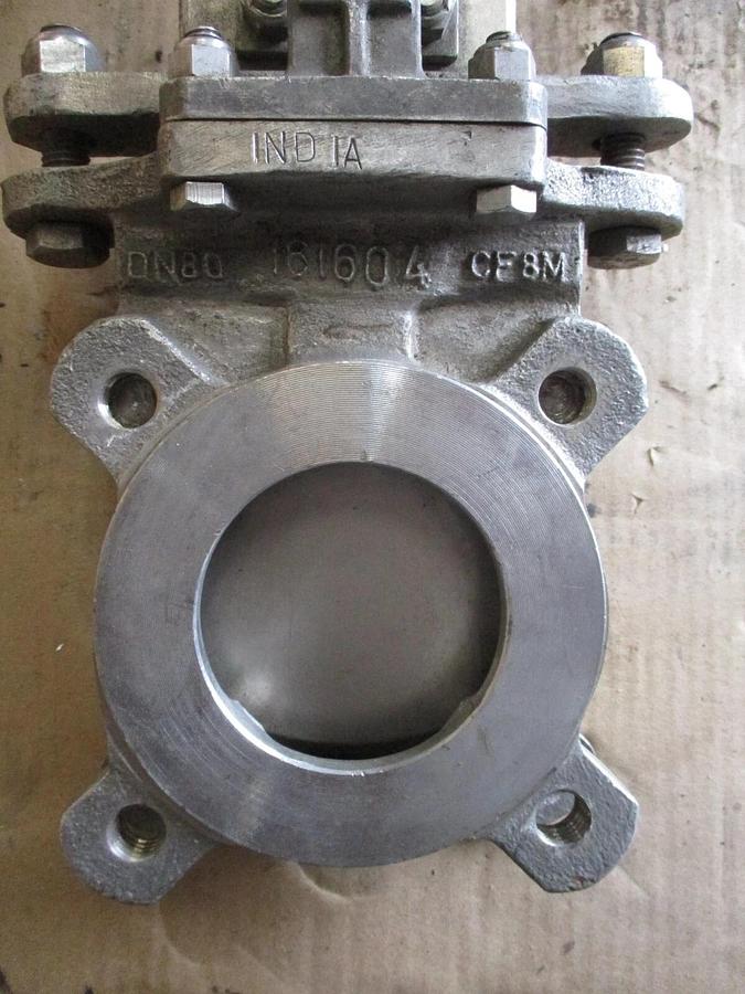 Used DAVIS 3" STAINLESS KNIFE GATE VALVE, #731031J USED