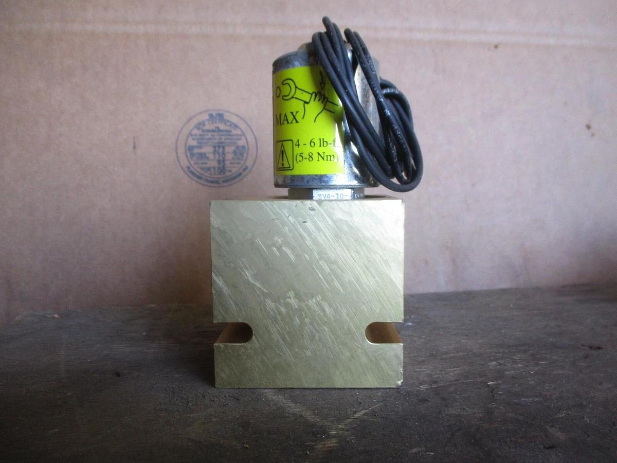 Used EATON 1/2" SV4-10-C-8H-24DW-00 BRASS SOLENOID VALVE, #1128246J NEW