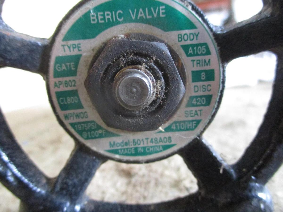 Used BERIC 3/4" IRON GATE VALVE (THREADED) #78306J NEW