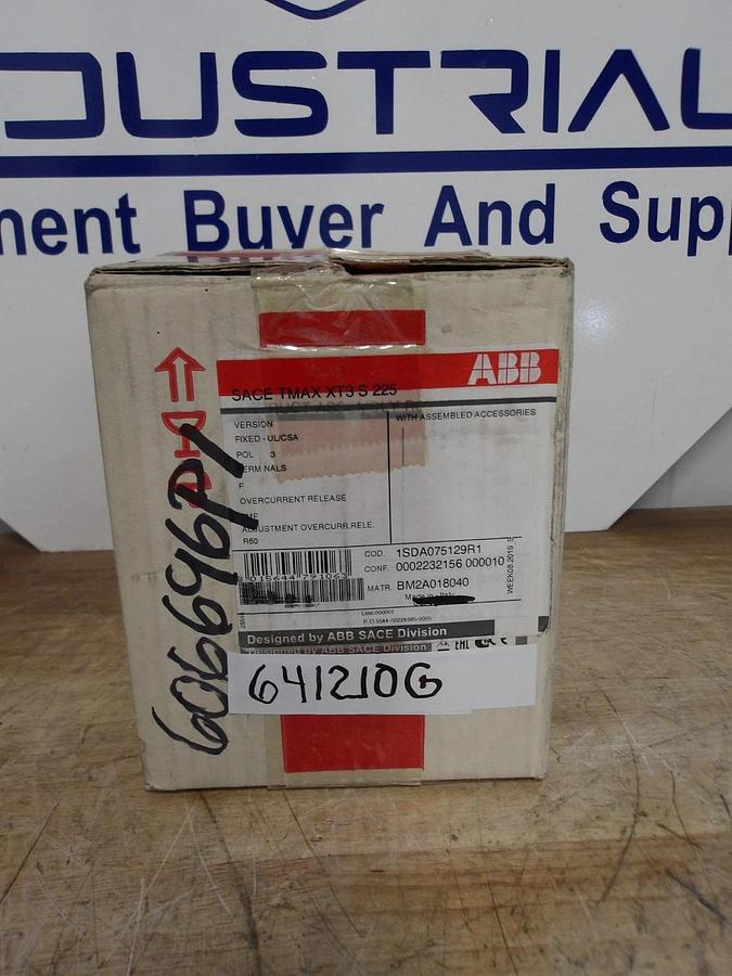 ABB SACE T3S225 60 AMP SWITCH, #641210G NIB