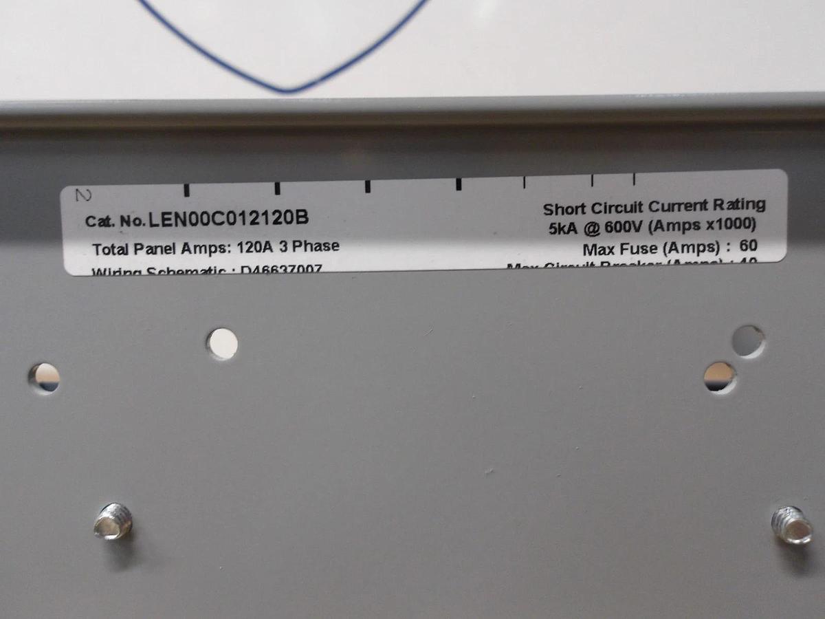 Used SIEMENS 120 A LIGHTING CONTACTOR LEN00C012120B, #617220G NEW