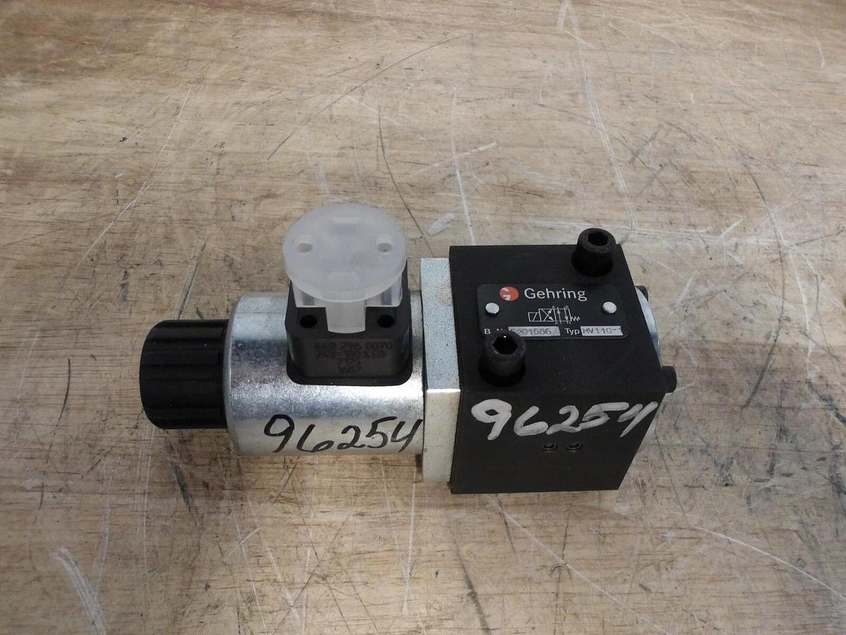Used GEHRING MV110-1 HYDRAULIC SOLENOID VALVE, #62940G NEW
