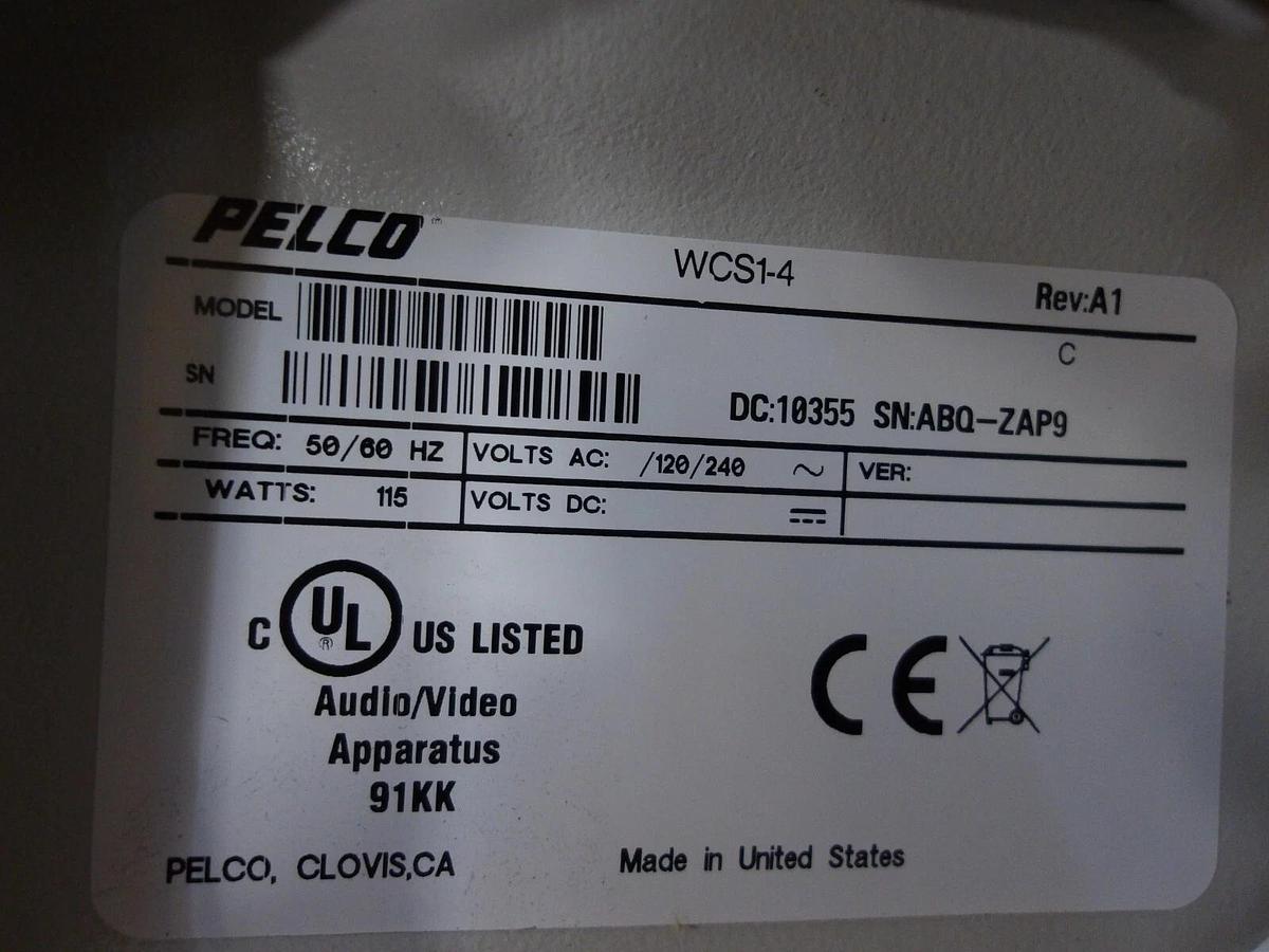 PELCO WCS1-R ENVIRONMENTAL POWER SUPPLY, #5201053G NIB