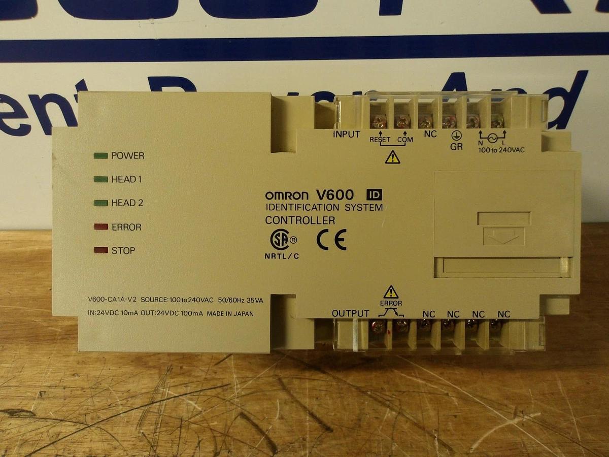 Used OMRON V600-CA1A-V2 IDENTIFICATION SYSTEM CONTROLLER, #12191145G USED
