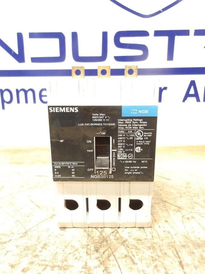Used SIEMENS 60 AMP BREAKER 240-480/600 V, #78947G NEW