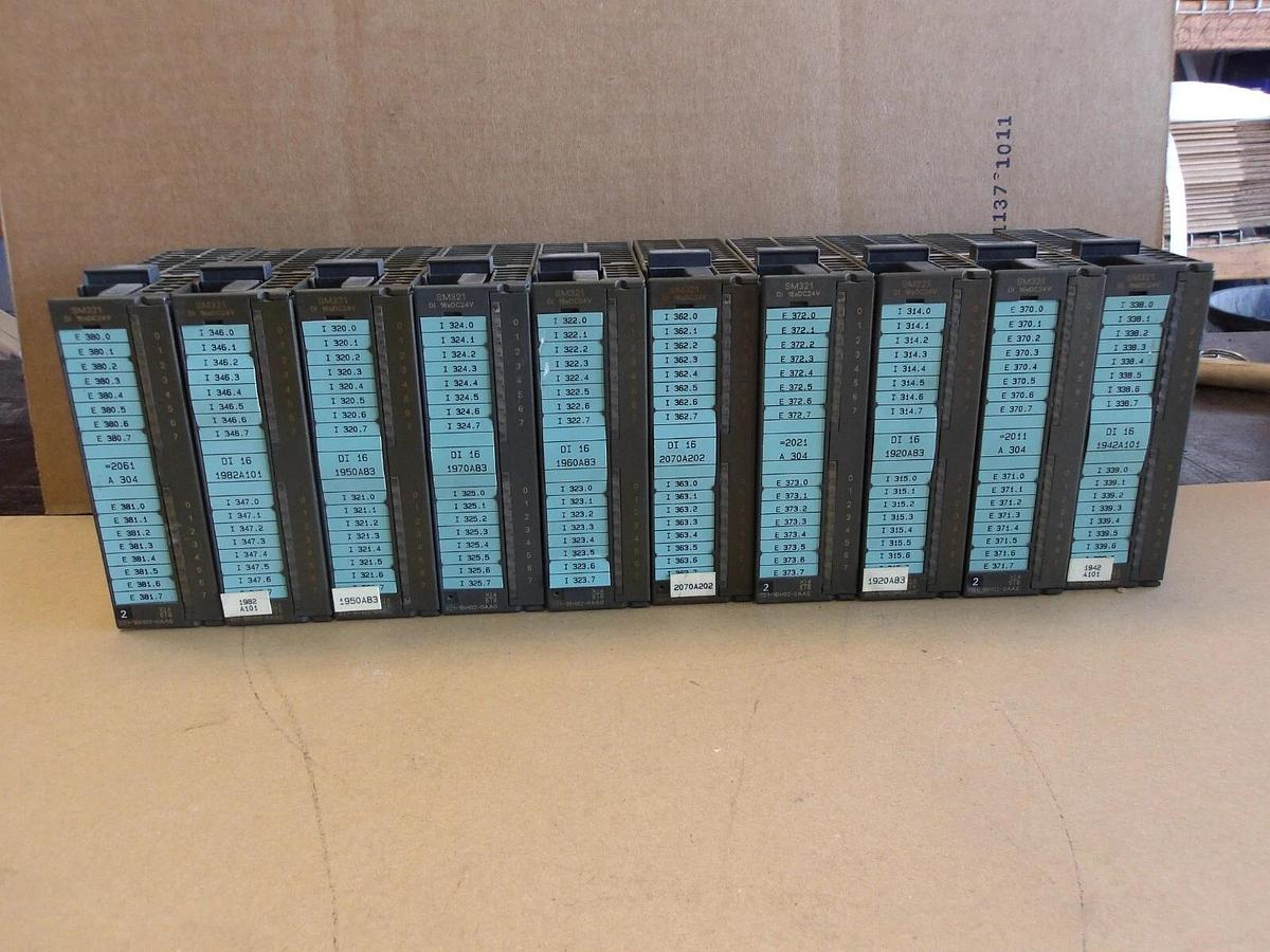 Used SIEMENS 6ES7 SIMATIC S7 INPUT MODEUL (LOT OF 10), #423256G USED