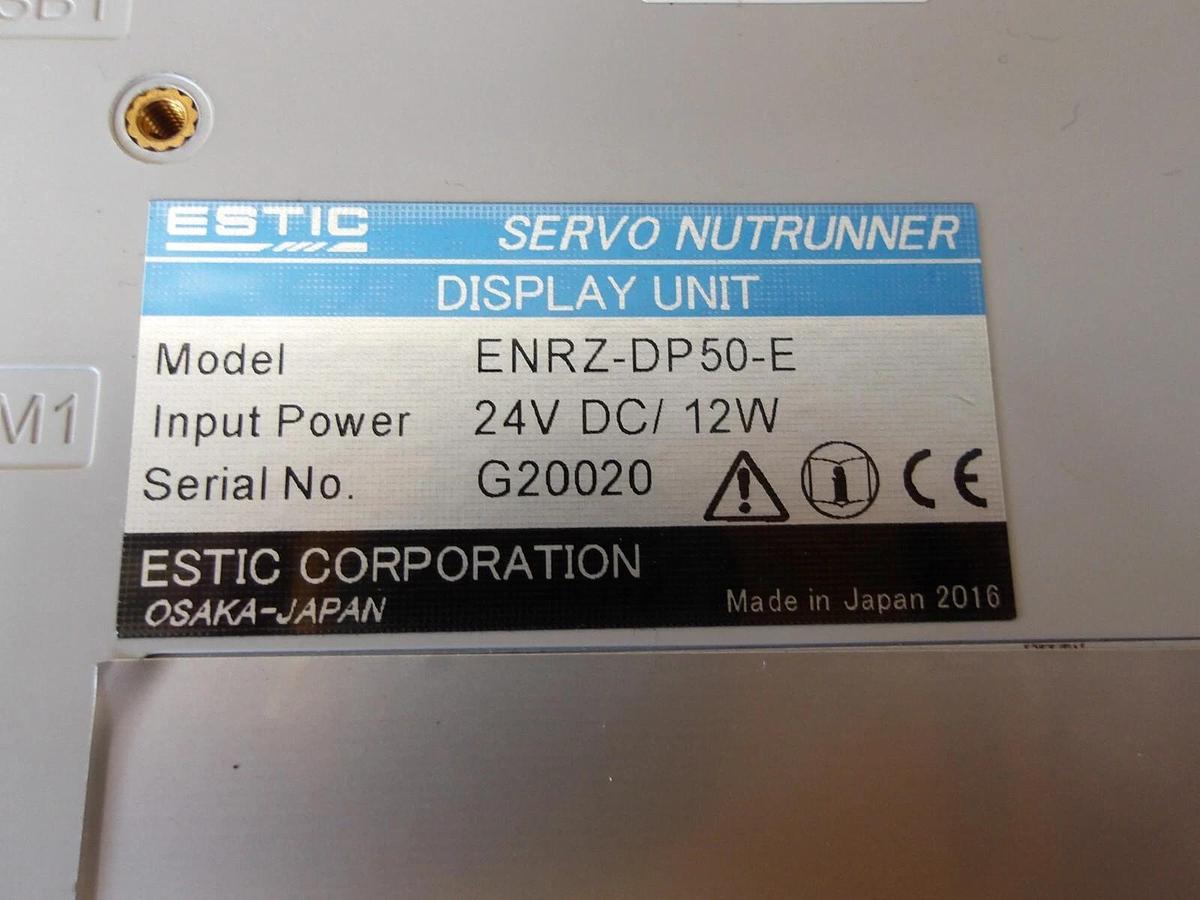 Used ESTIC ENRZ-DP50-E SERVO NUTRUNNER DISPLAY UNIT, #11121026G USED