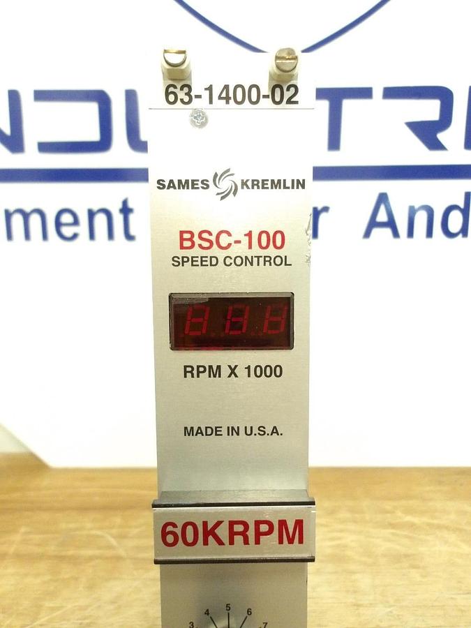 Used SAMES KREMLIN BSC-100 SPEED CONTROL MODULE 63-1400-02, #3241055G NEW