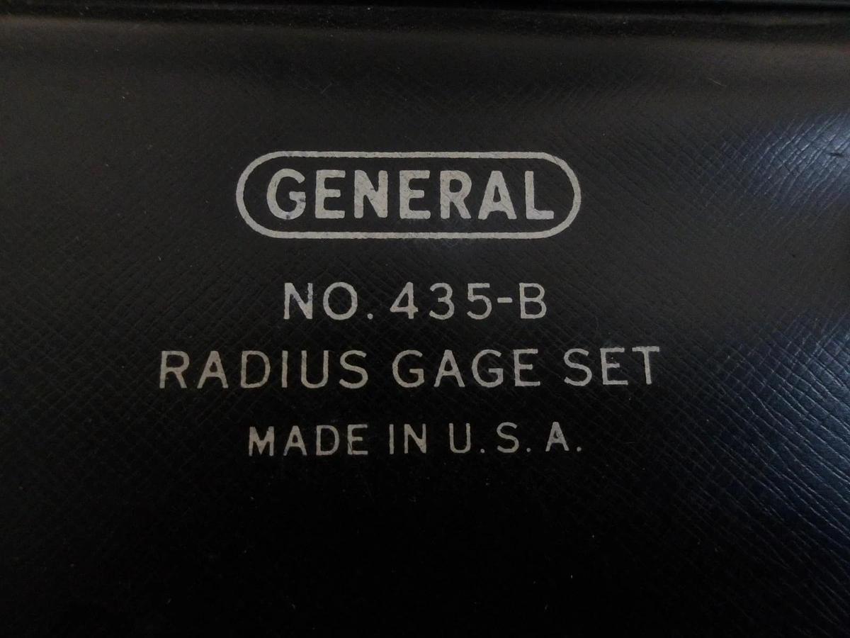Used GENERAL NO-435-B RADIUS GAGE SET, #813241G USED