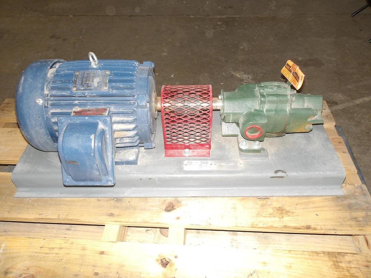 Used ROPER 1-1/2" PUMP W/ 5HP MOTOR, #11111125GJW NEW