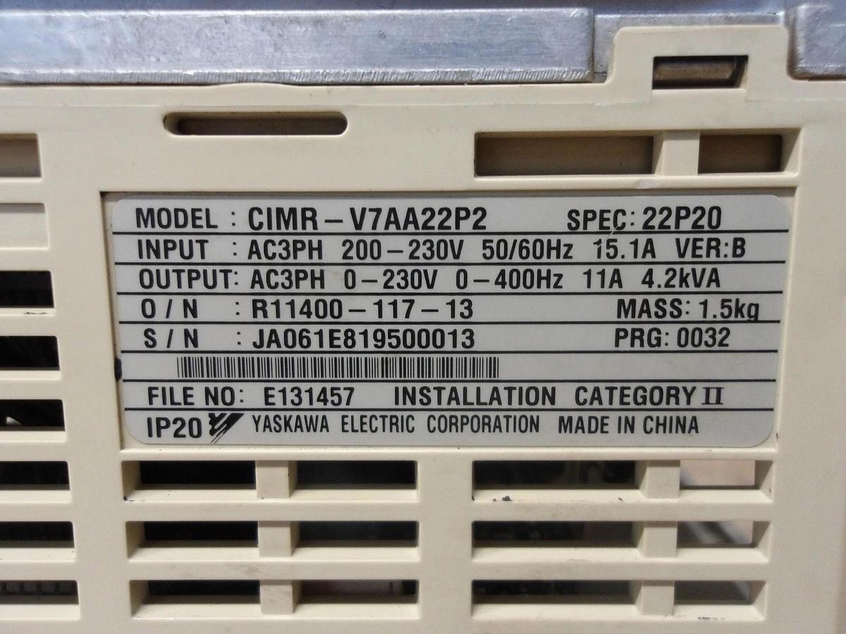 Used YASKAWA C1MR-V7AA22P2 MOTOR CONTROLLER, #23114G USED