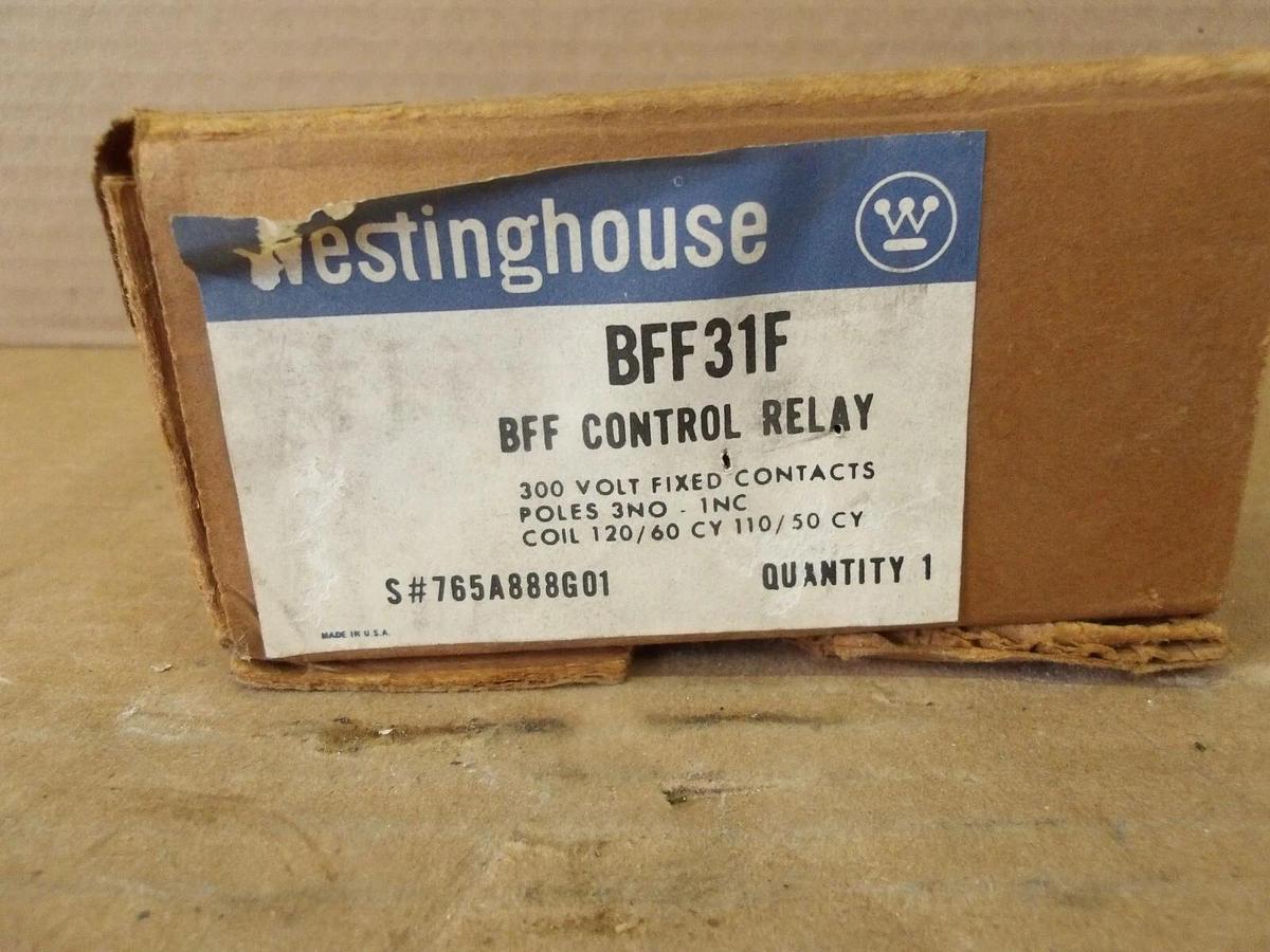 Used WESTING HOUSE BFF31F CONTROL RELAY, #79940G NEW