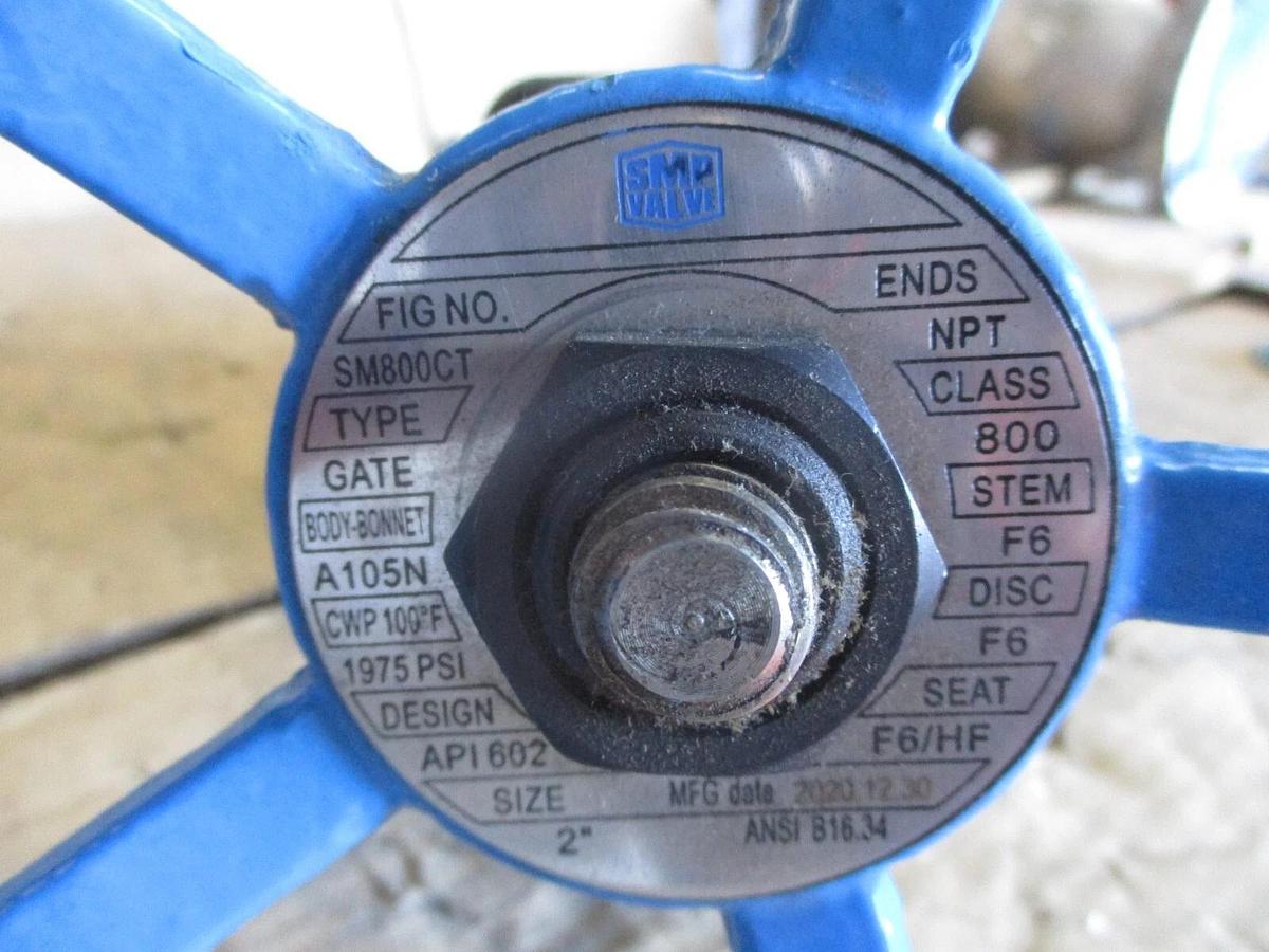 Used SMP 2" STEEL GATE VALVE, #75903J NEW