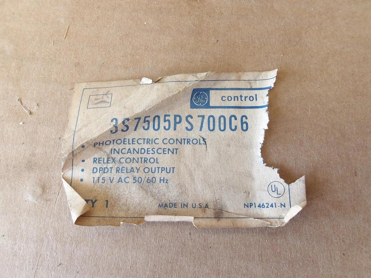 Used GENERAL ELECTRIC 3S7505PS700C6 PHOTO ELECTRIC SCANNER, #1016115G NEW