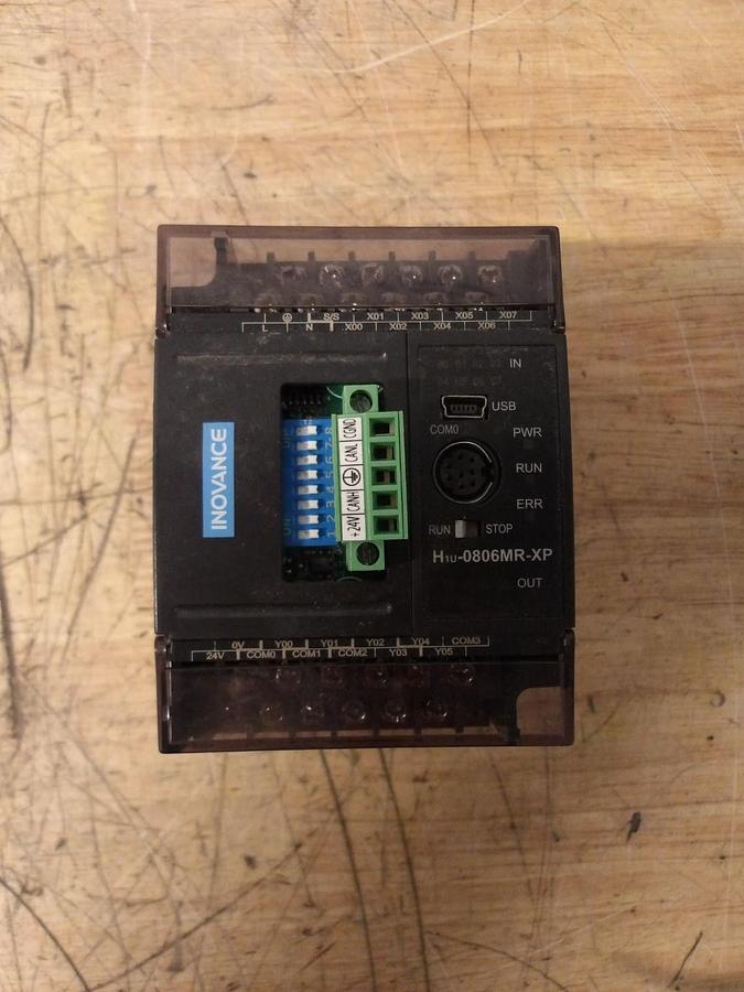 Used INOVANCE H1U-0806MR-XP PLC CONTROLLER, 100-240 V, #331257G USED