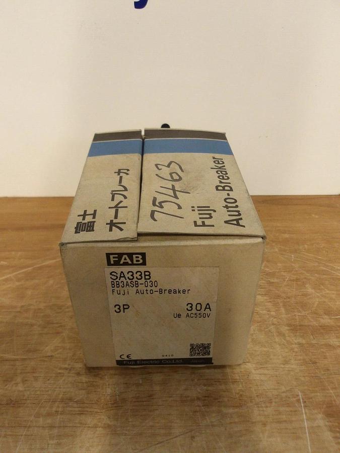 FUJI 30 AMP BREAKER SA33B, 550 VAC, #224807G NIB